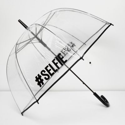 Transparent #Selfie umbrella